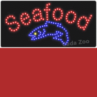 Affordable LED L8900 Seafood LED Sign, 12